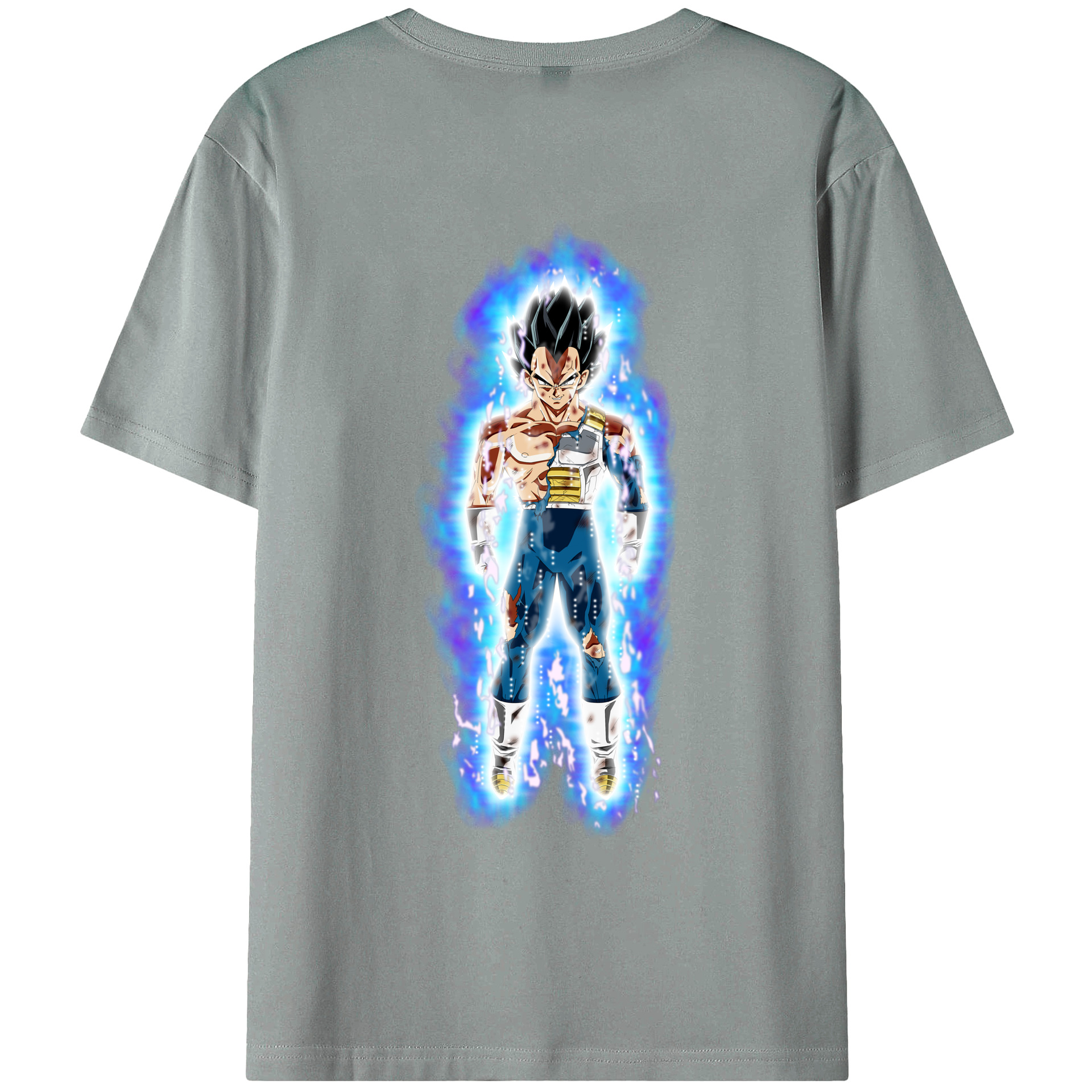 （画像用） ドラゴンボール ベジータ四世（Bejīta Yonsei）DRAGON BALL Vegeta IV 綿100％ メンズ半袖Tシャツ（バックプリント） 通気性